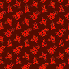 Seamless floral pattern. Background in small flowers for textiles, fabrics, cotton fabric, covers, wallpaper, print, gift wrapping, postcard, scrapbooking.