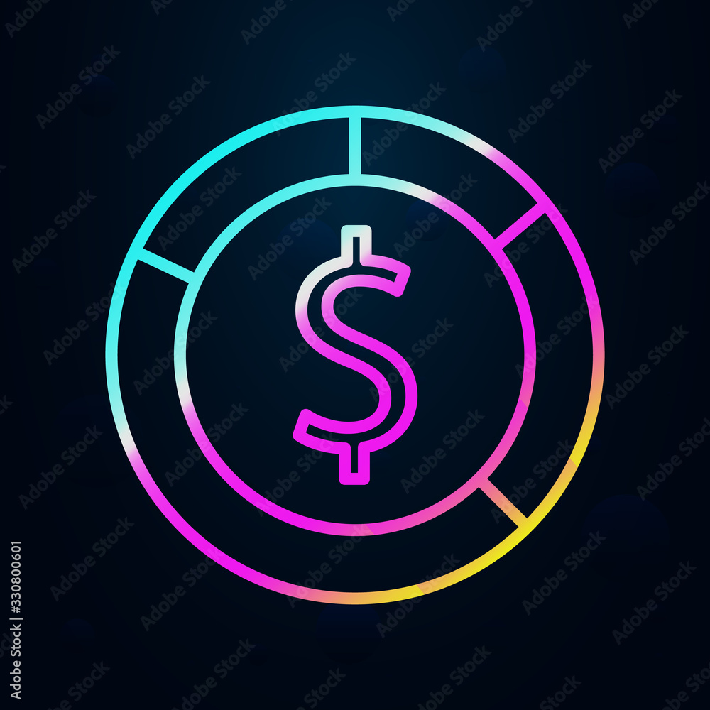 Poster currency shares in nolan style icon. simple thin line, outline vector of finance and chart icons for