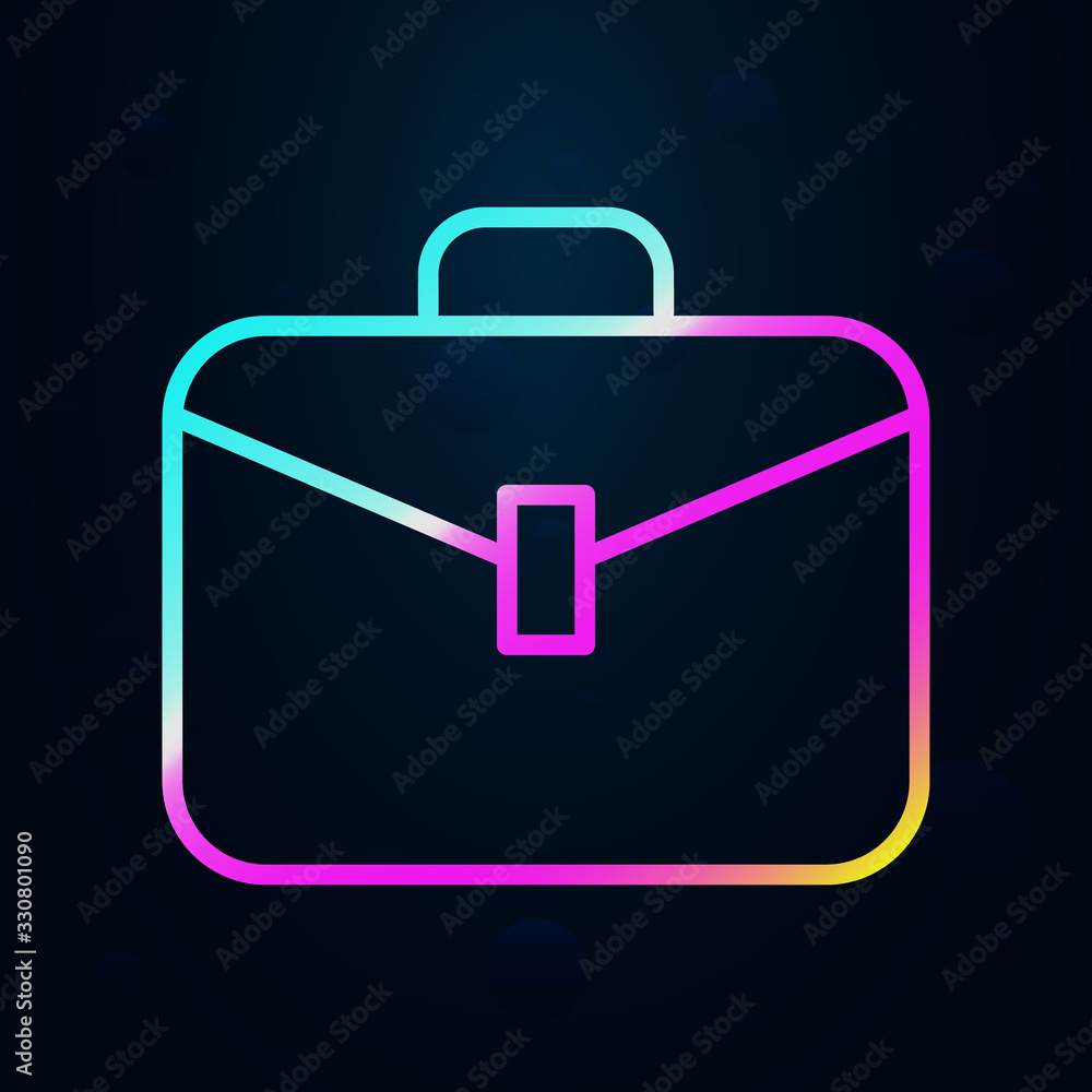 Poster briefcase in nolan style icon. simple thin line, outline vector of finance and chart icons for ui an