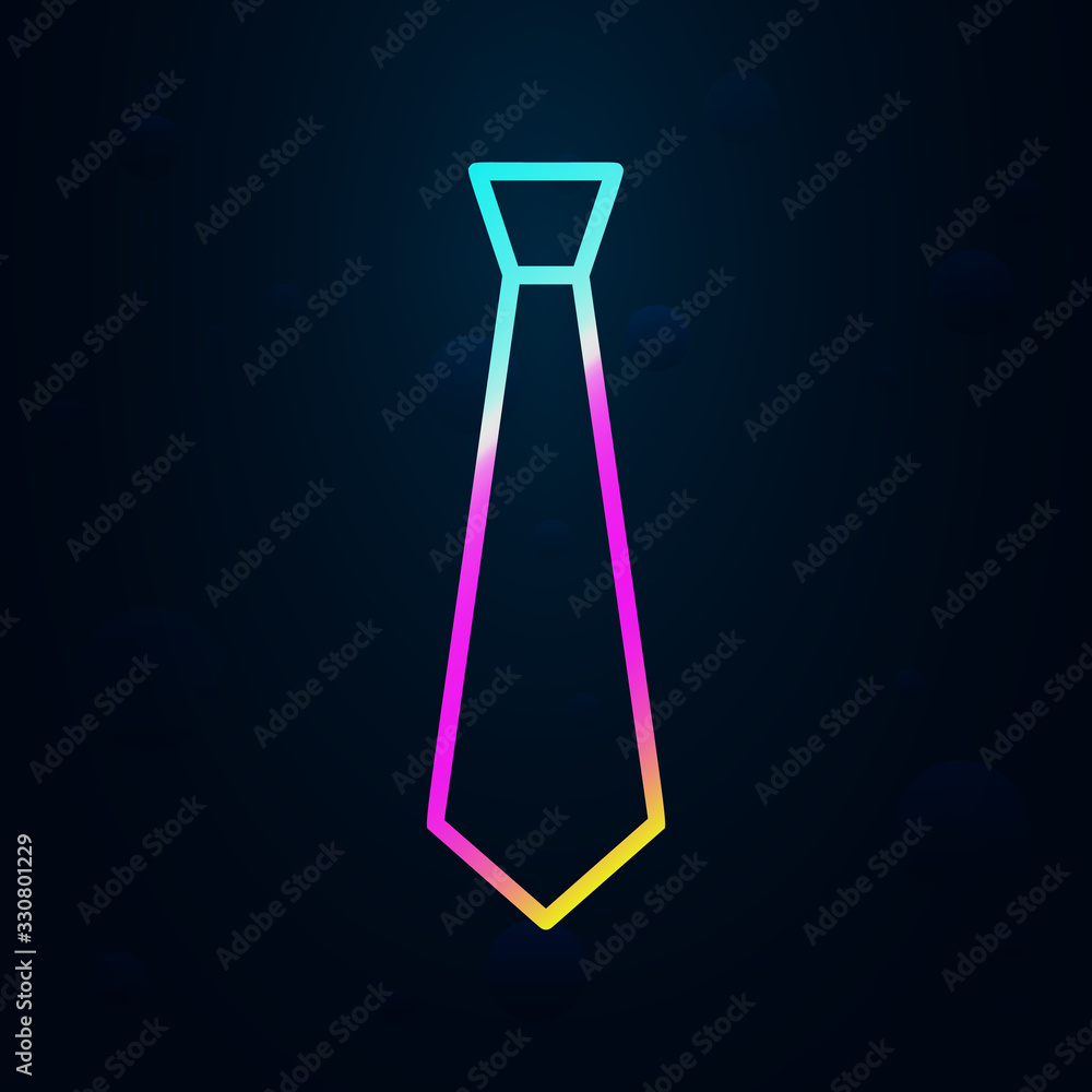 Poster tie in nolan style icon. simple thin line, outline vector of finance and chart icons for ui and ux, 