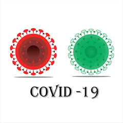 illustration graphic vector of covid-19 virus in wuhan,corona virus infection