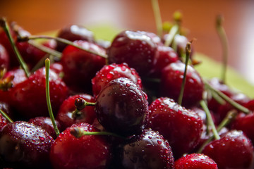 cherry berries close up macro