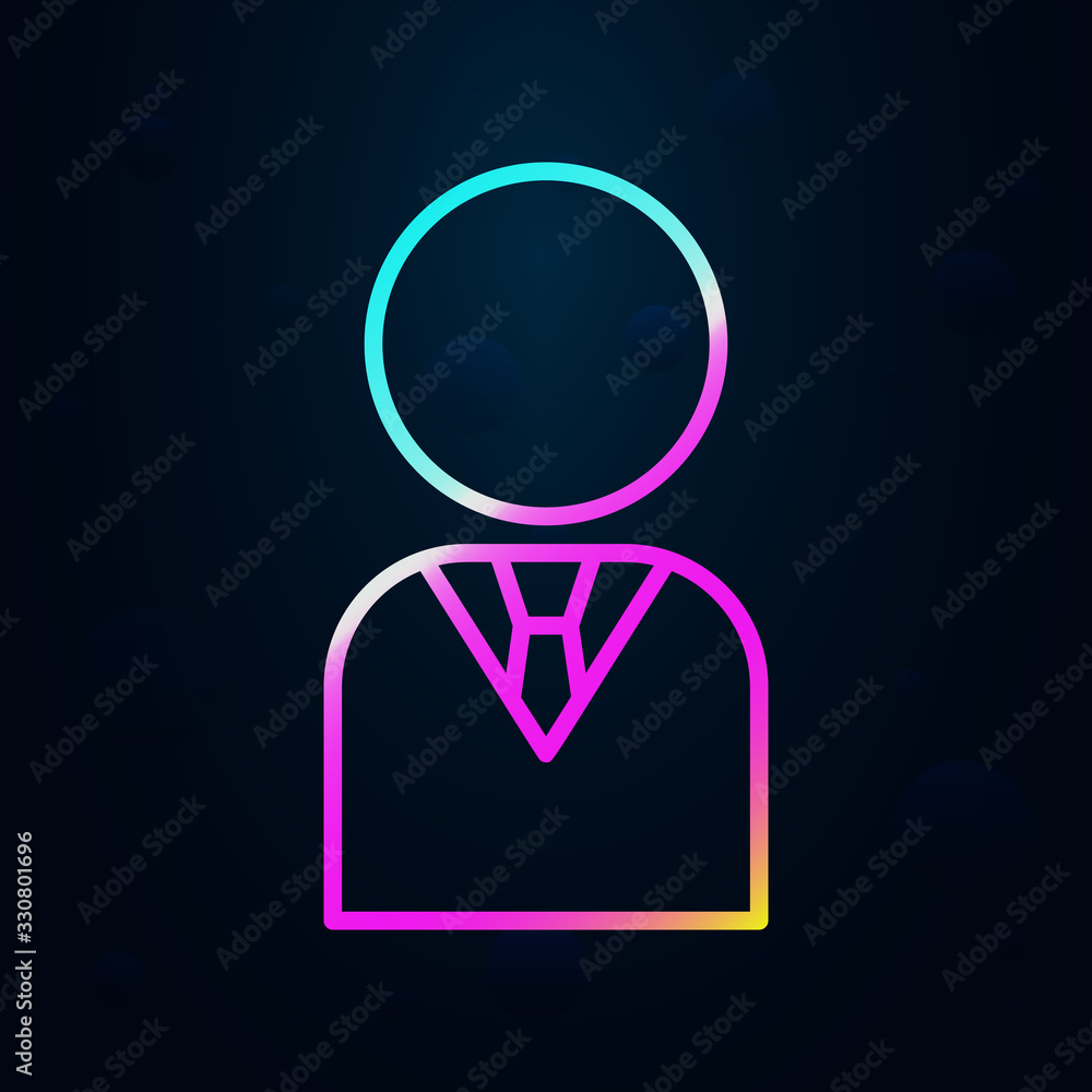 Poster businessman in nolan style icon. simple thin line, outline vector of finance and chart icons for ui 