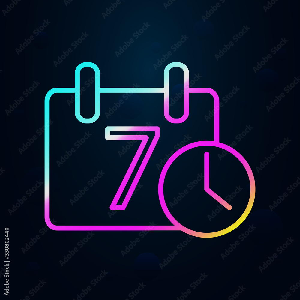 Poster the calendar in nolan style icon. simple thin line, outline vector of finance and chart icons for ui