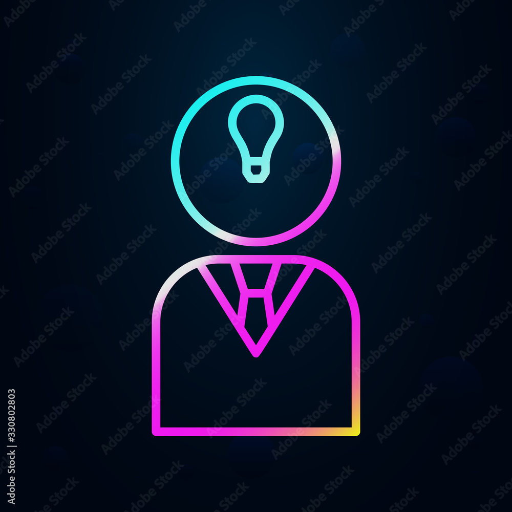 Poster persanal idea in nolan style icon. simple thin line, outline vector of finance and chart icons for u
