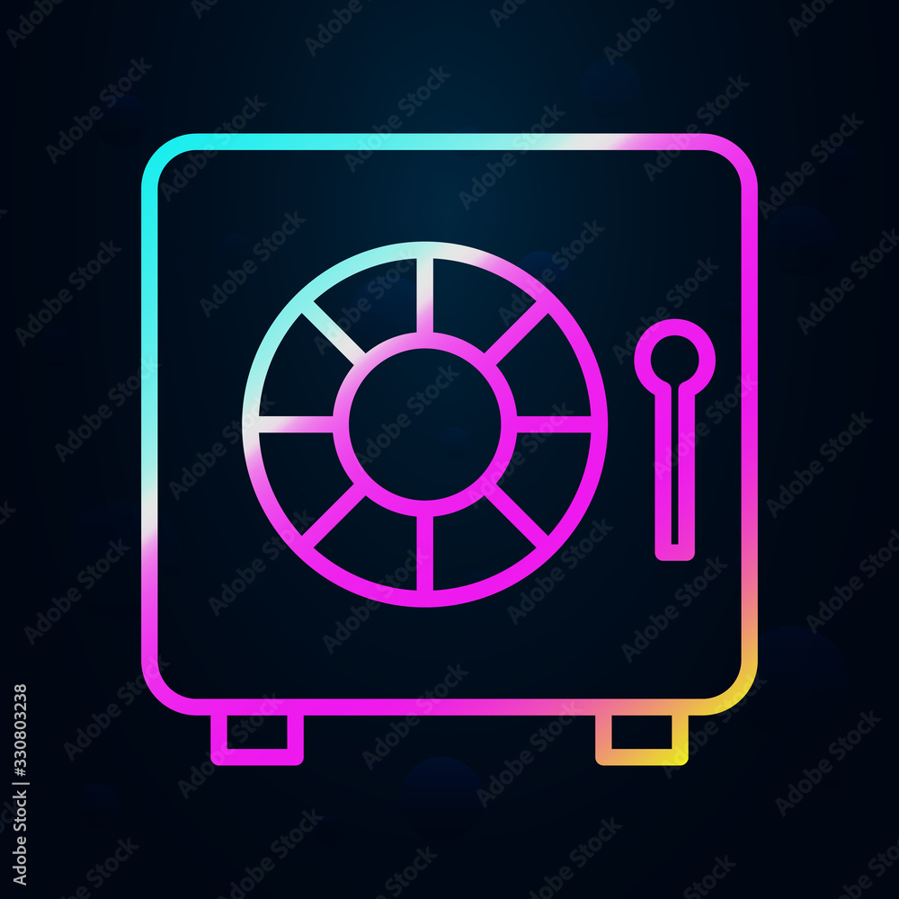 Poster safe in nolan style icon. simple thin line, outline vector of finance and chart icons for ui and ux,