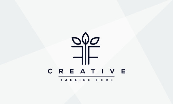 Modern unique creative alphabet  letter F logo design, Minimalist F monogram initial based vector icon.
