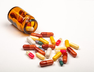 Flacon de m&eacute;dicaments et pilules