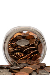 Spilled Jar of United States Coins