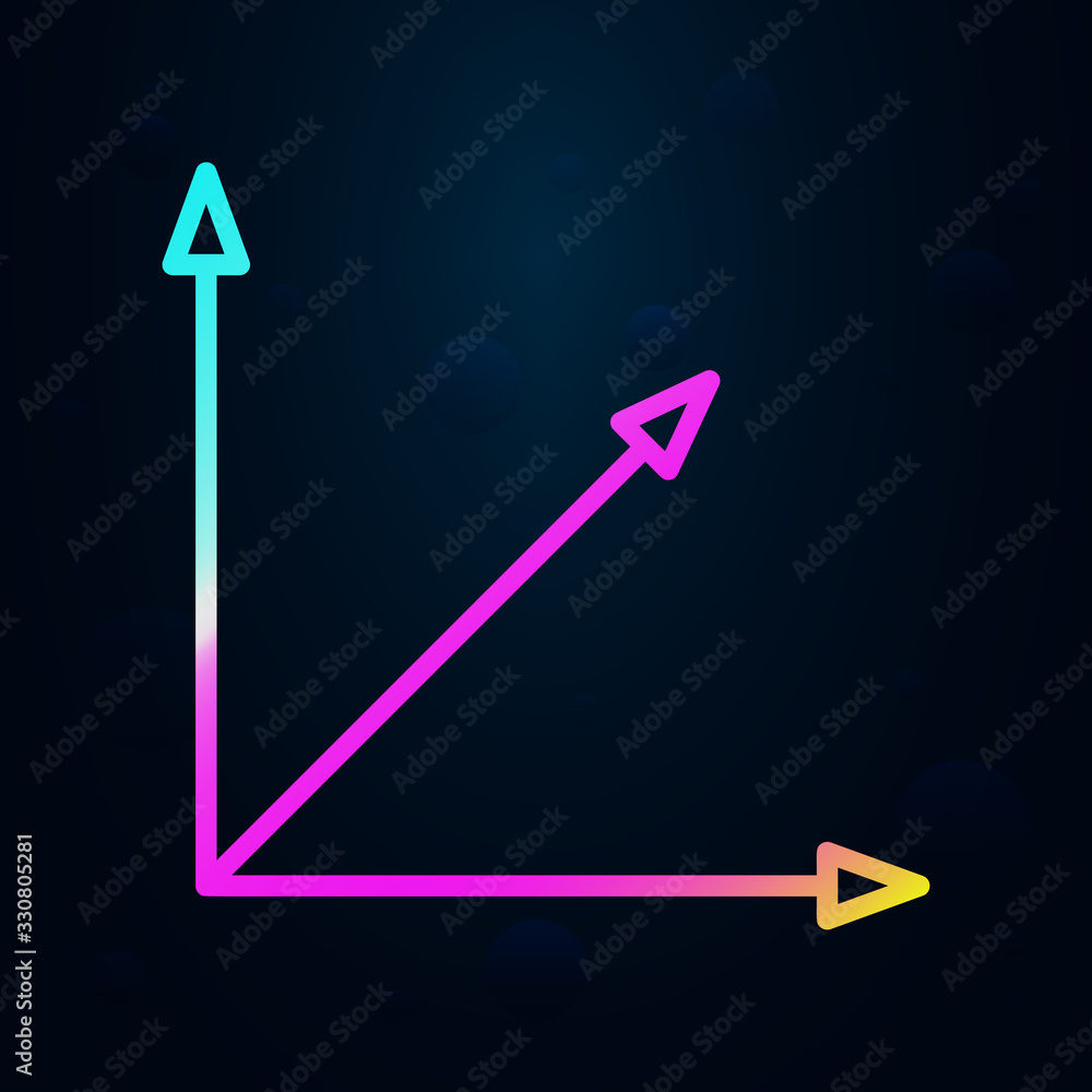 Poster chart arrow in nolan style icon. simple thin line, outline vector of finance and chart icons for ui 