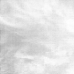 Halftone Pattern. Set of Dots. Dotted Texture on White Background. Overlay Grunge Template. Distress Linear Design. Fade Monochrome Points. Pop Art Backdrop.