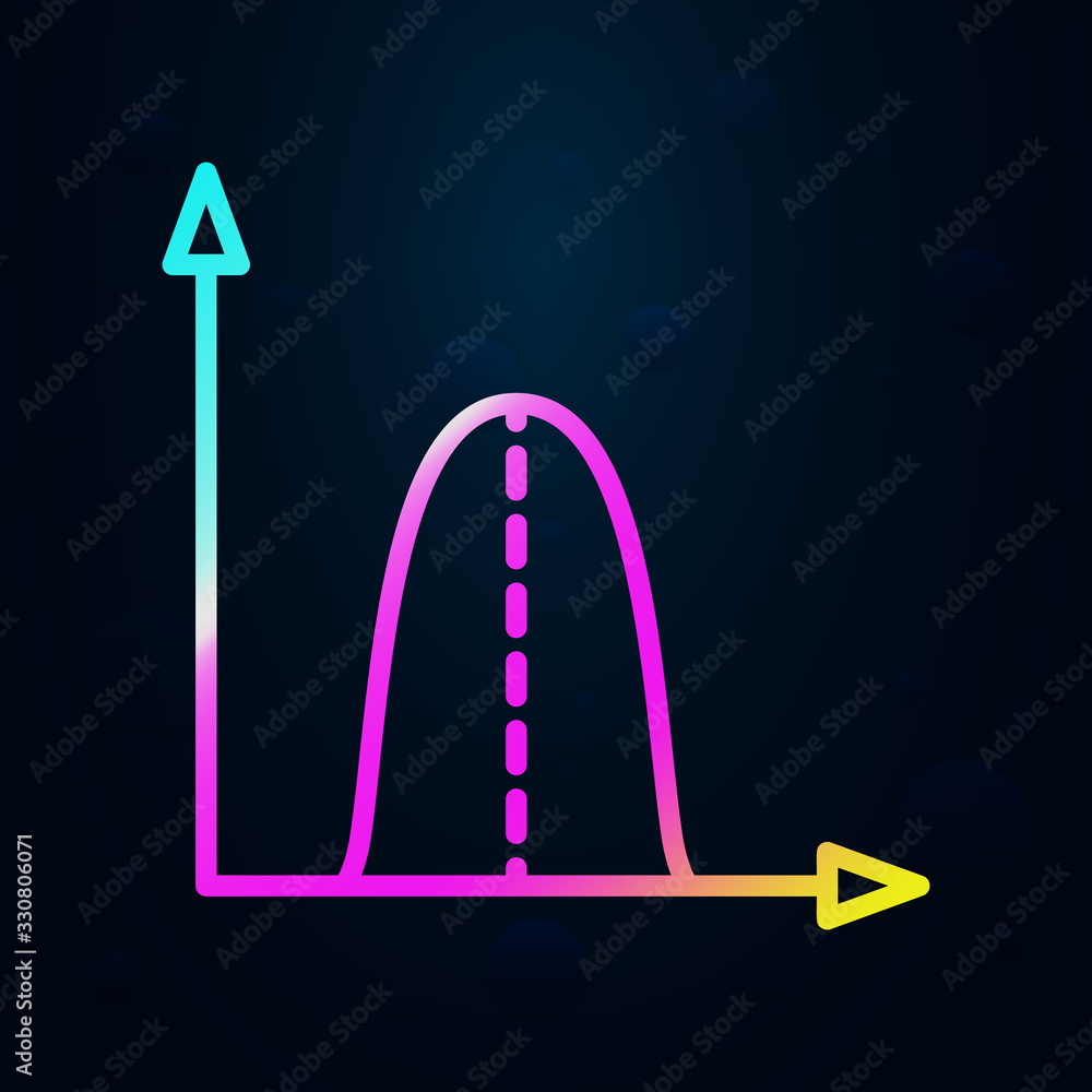 Poster financial chart in nolan style icon. simple thin line, outline vector of finance and chart icons for