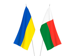 Ukraine and Madagascar flags