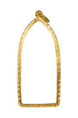 Golden Buddha frame isolated