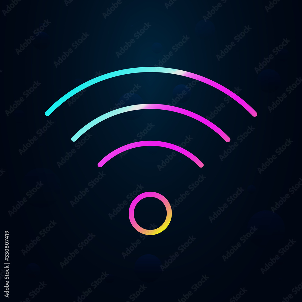 Poster radio signal in nolan style icon. simple thin line, outline vector of hotel icons for ui and ux, web