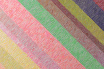 Green and brown stripes or lines Colorful Impasto paint background.