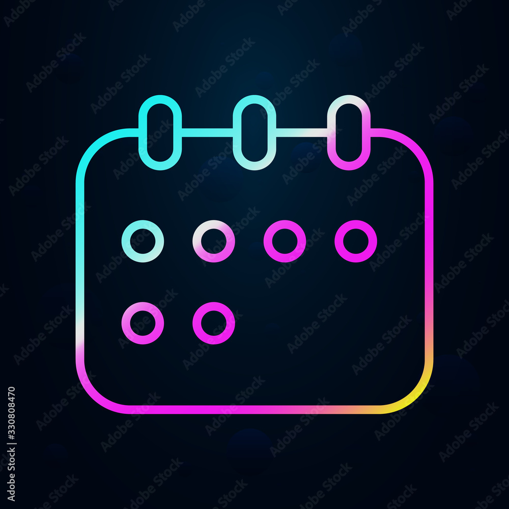 Aufkleber the calendar in nolan style icon. simple thin line, outline vector of hotel icons for ui and ux, web
