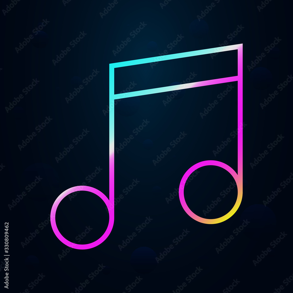 Poster music note in nolan style icon. simple thin line, outline vector of music icons for ui and ux, websi