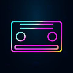 cassette in nolan style icon. Simple thin line, outline vector of Music icons for ui and ux, website or mobile application