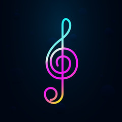 Fototapeta premium music script in nolan style icon. Simple thin line, outline vector of Music icons for ui and ux, website or mobile application