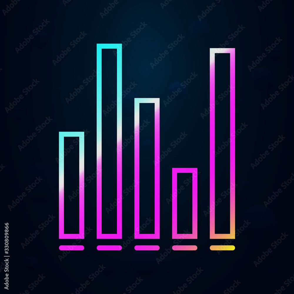 Poster music soundwave in nolan style icon. simple thin line, outline vector of music icons for ui and ux, 