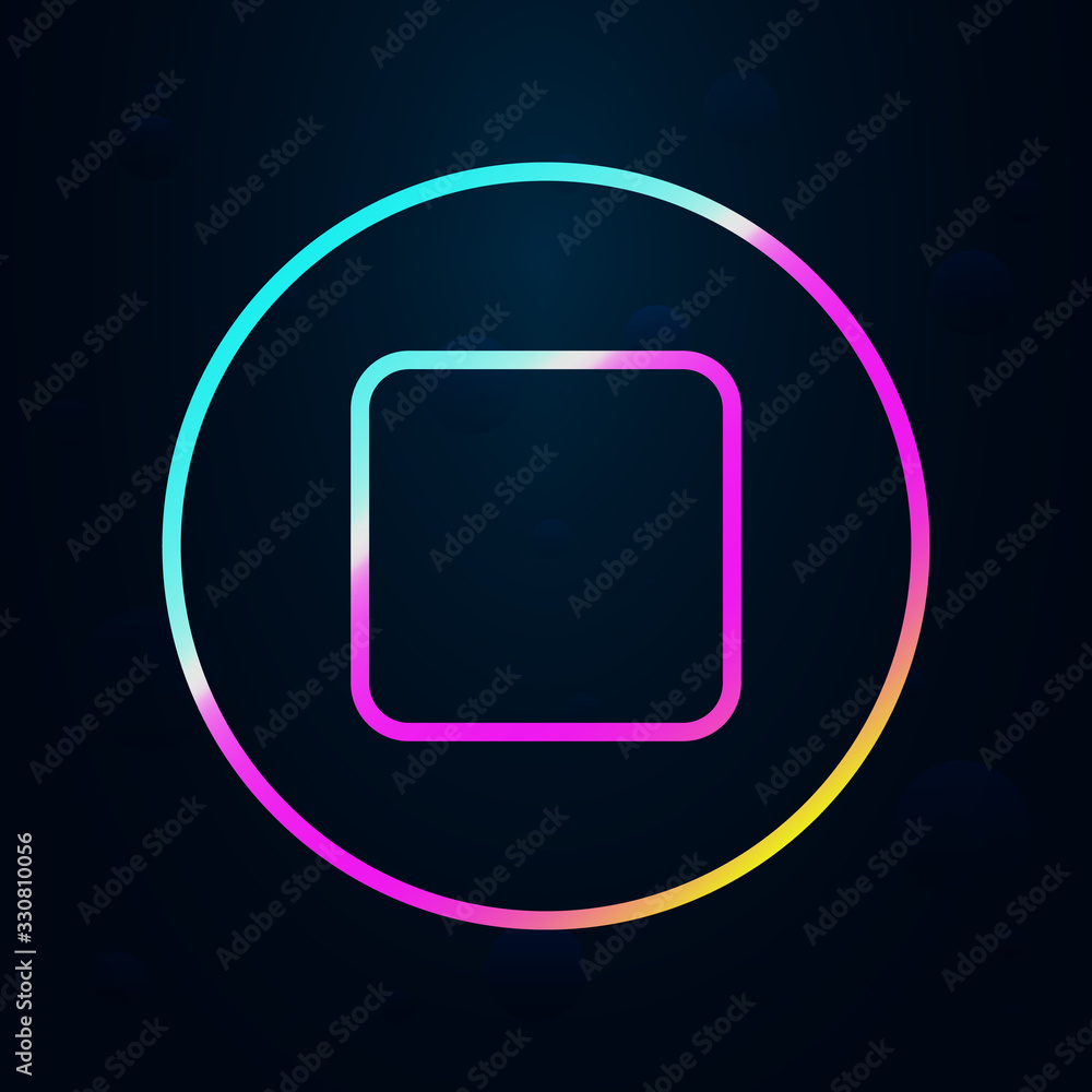 Poster stop sign in nolan style icon. simple thin line, outline vector of music icons for ui and ux, websit