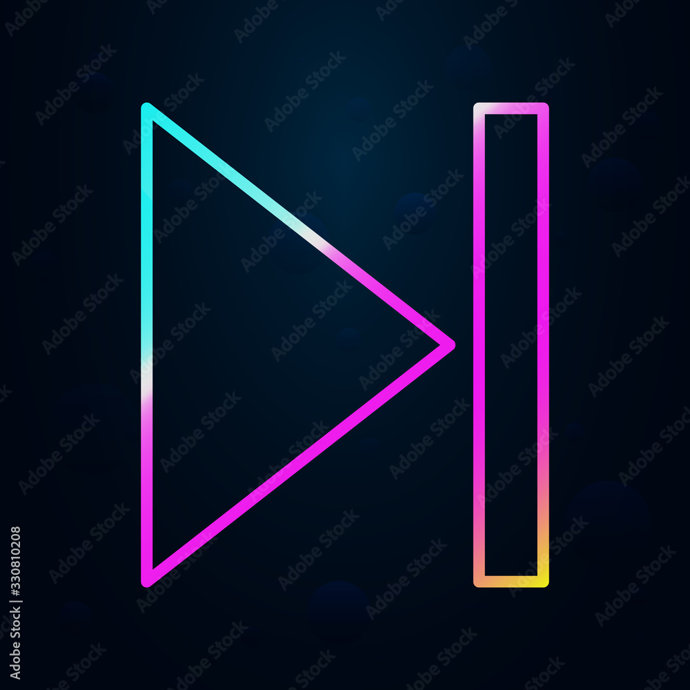 Poster forward sign in nolan style icon. simple thin line, outline vector of music icons for ui and ux, web
