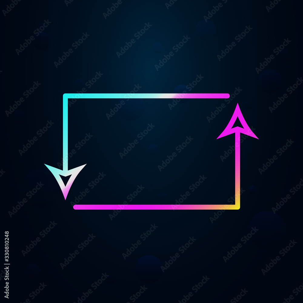 Poster replay sign in nolan style icon. simple thin line, outline vector of music icons for ui and ux, webs