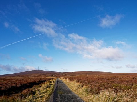 Track leading to the top of Kippure mountain
