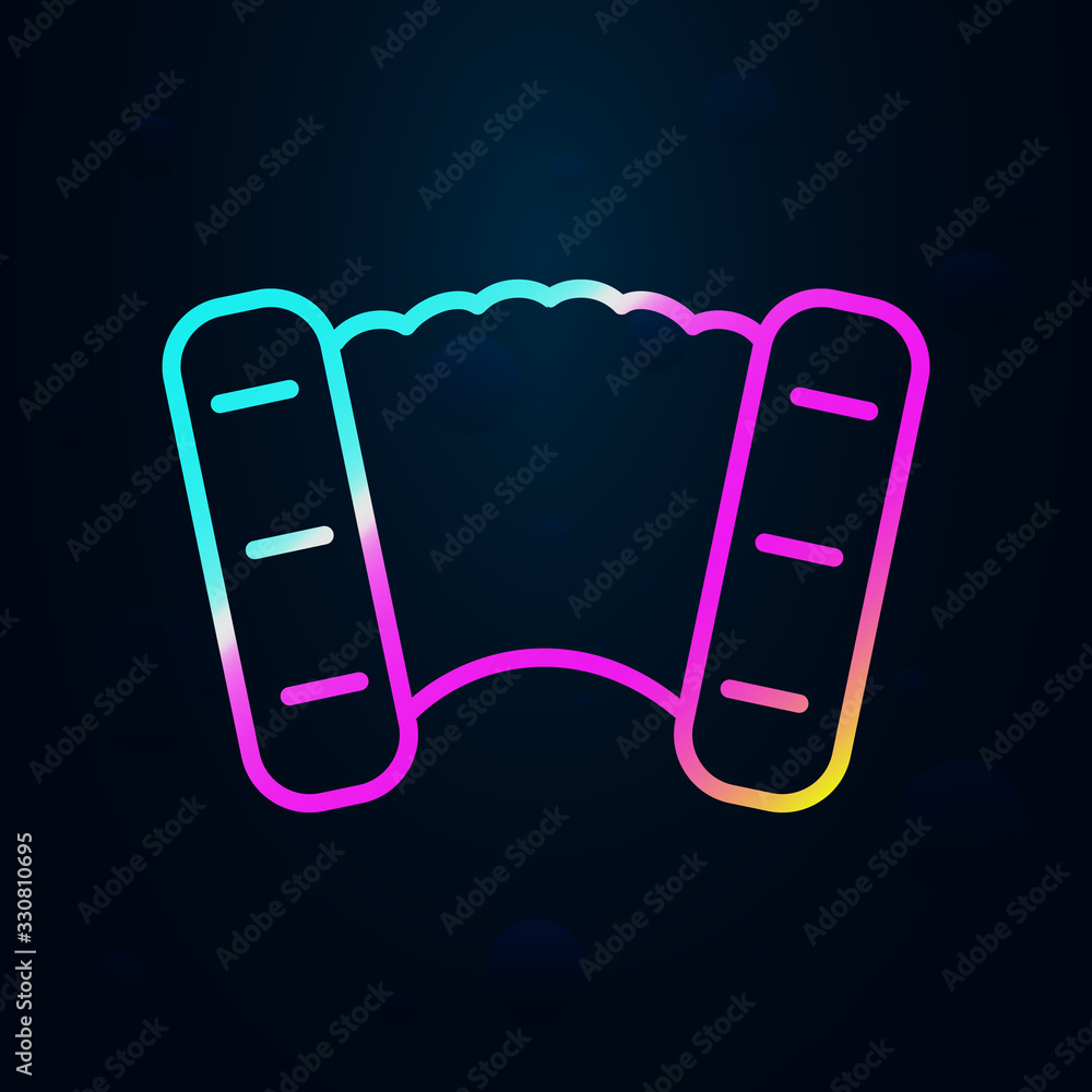 Poster accordion in nolan style icon. simple thin line, outline vector of music icons for ui and ux, websit