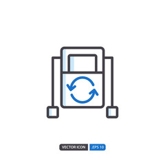 bin icon in isolated on white background. for your web site design, logo, app, UI. Vector graphics illustration and editable stroke. EPS 10.