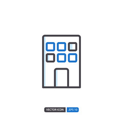 building icon in isolated on white background. for your web site design, logo, app, UI. Vector graphics illustration and editable stroke. EPS 10.