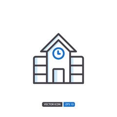 train station icon in isolated on white background. for your web site design, logo, app, UI. Vector graphics illustration and editable stroke. EPS 10.