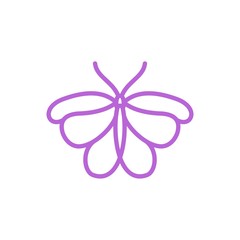 butterfly logo vector line icon drawing shape illustration 