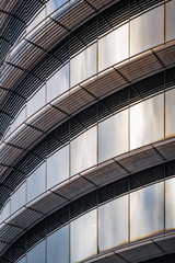 Curved glass office building