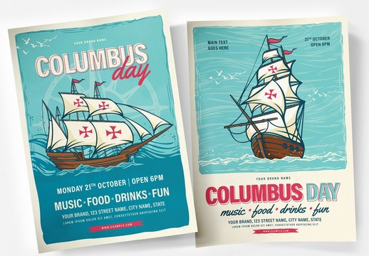 Columbus Day Flyer Layout