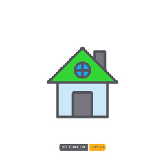house icon in isolated on white background. for your web site design, logo, app, UI. Vector graphics illustration and editable stroke. EPS 10.