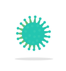 Coronavirus Bacteria Icon Flat Style, 2019-nCoV Novel Coronavirus Bacteria. No Infection Concepts. Dangerous pneumonia pandemic disease.