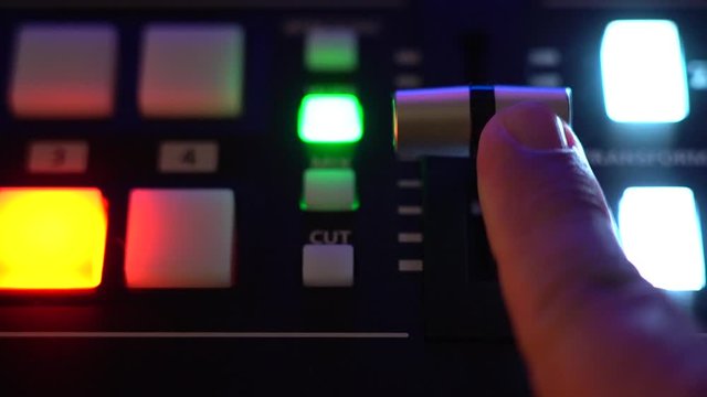 Broadcast Tv Studio Production - Vision Switcher, Broadcast video mixer - dolly / Truck move