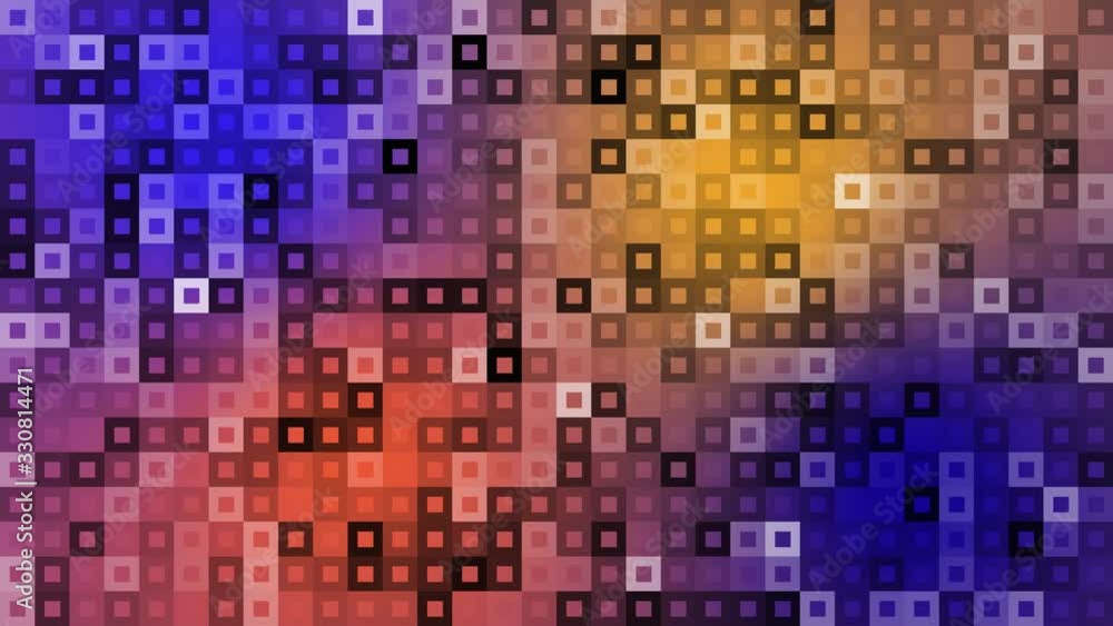 Poster abstract background - square mosaic structure with changing color frames and surface colors