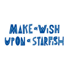 Typographic poster with hand drawn inscriptions. Card design with ocean quote. Lettering quote on white background. vector illustration