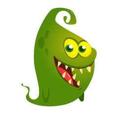 Funny cartoon monster. Vector Halloween illustration.