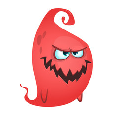 Funny cartoon monster. Vector Halloween illustration.