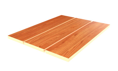 Laminate on layers 3d render on white background no shadow