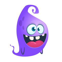 Funny cartoon monster. Vector Halloween illustration.