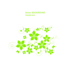 abstract floral background with flowers