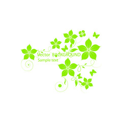 abstract floral background with flowers