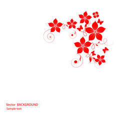 abstract floral background with flowers