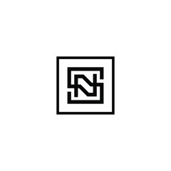 NS letter logo design vector icon template