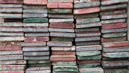 Wooden stacks of a new beginning